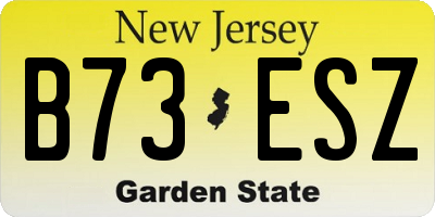 NJ license plate B73ESZ