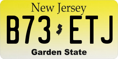 NJ license plate B73ETJ