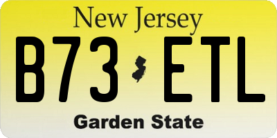 NJ license plate B73ETL