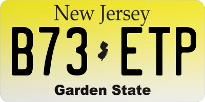 NJ license plate B73ETP