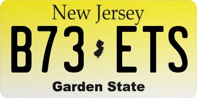 NJ license plate B73ETS