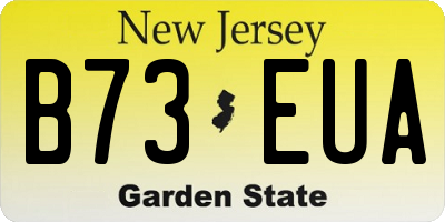 NJ license plate B73EUA