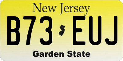 NJ license plate B73EUJ