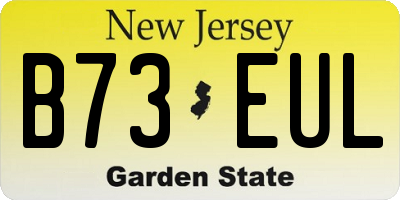 NJ license plate B73EUL
