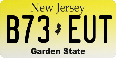 NJ license plate B73EUT