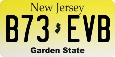 NJ license plate B73EVB