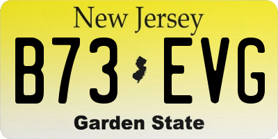NJ license plate B73EVG