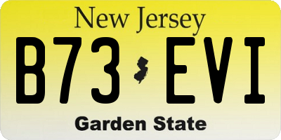NJ license plate B73EVI