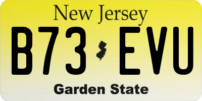 NJ license plate B73EVU