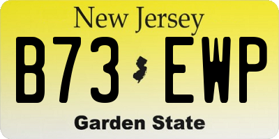 NJ license plate B73EWP