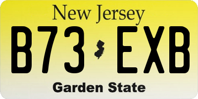 NJ license plate B73EXB