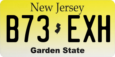 NJ license plate B73EXH