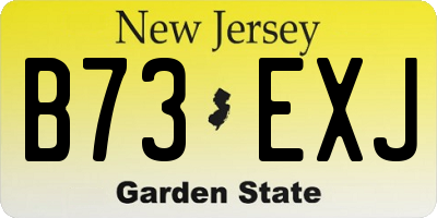 NJ license plate B73EXJ