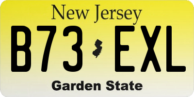 NJ license plate B73EXL