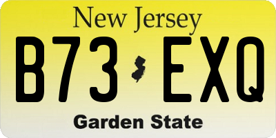 NJ license plate B73EXQ