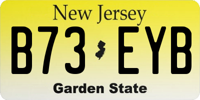 NJ license plate B73EYB