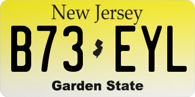 NJ license plate B73EYL