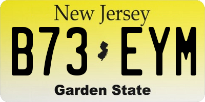NJ license plate B73EYM
