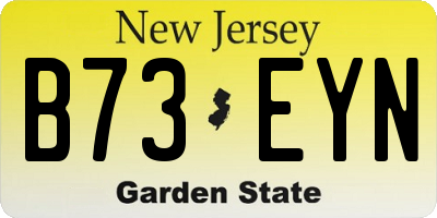 NJ license plate B73EYN