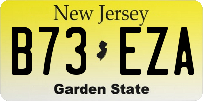 NJ license plate B73EZA