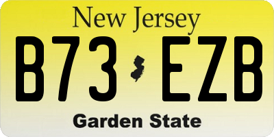 NJ license plate B73EZB