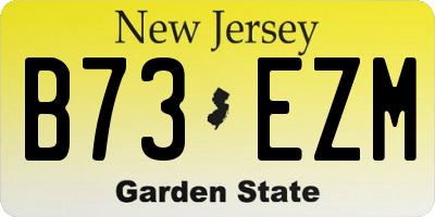 NJ license plate B73EZM