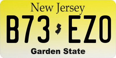 NJ license plate B73EZO
