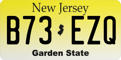 NJ license plate B73EZQ