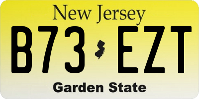 NJ license plate B73EZT