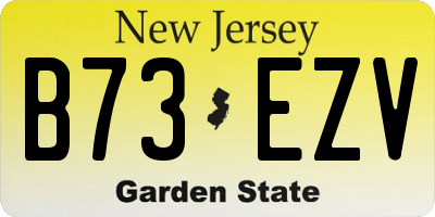 NJ license plate B73EZV