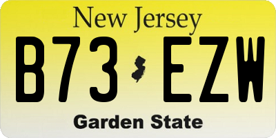 NJ license plate B73EZW