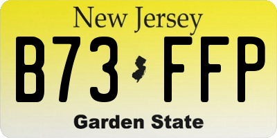 NJ license plate B73FFP