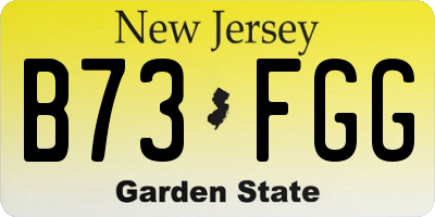 NJ license plate B73FGG