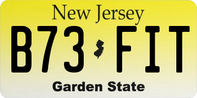 NJ license plate B73FIT