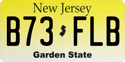NJ license plate B73FLB