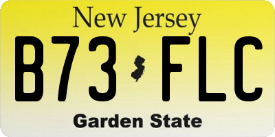 NJ license plate B73FLC