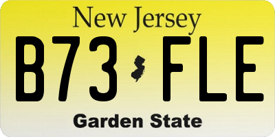 NJ license plate B73FLE