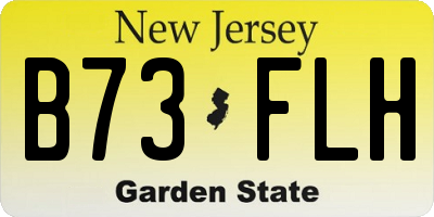 NJ license plate B73FLH