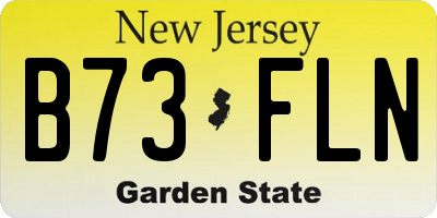 NJ license plate B73FLN