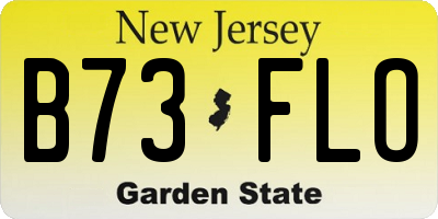 NJ license plate B73FLO