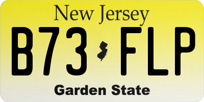 NJ license plate B73FLP