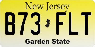 NJ license plate B73FLT