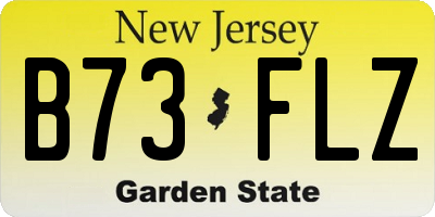 NJ license plate B73FLZ