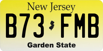 NJ license plate B73FMB