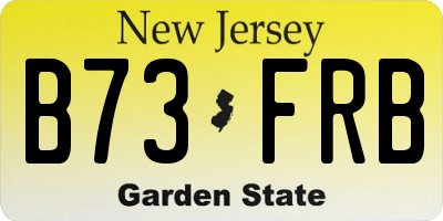 NJ license plate B73FRB