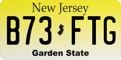 NJ license plate B73FTG