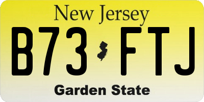 NJ license plate B73FTJ