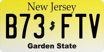 NJ license plate B73FTV
