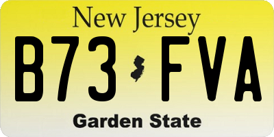 NJ license plate B73FVA