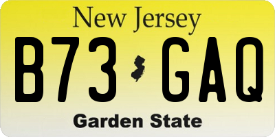 NJ license plate B73GAQ